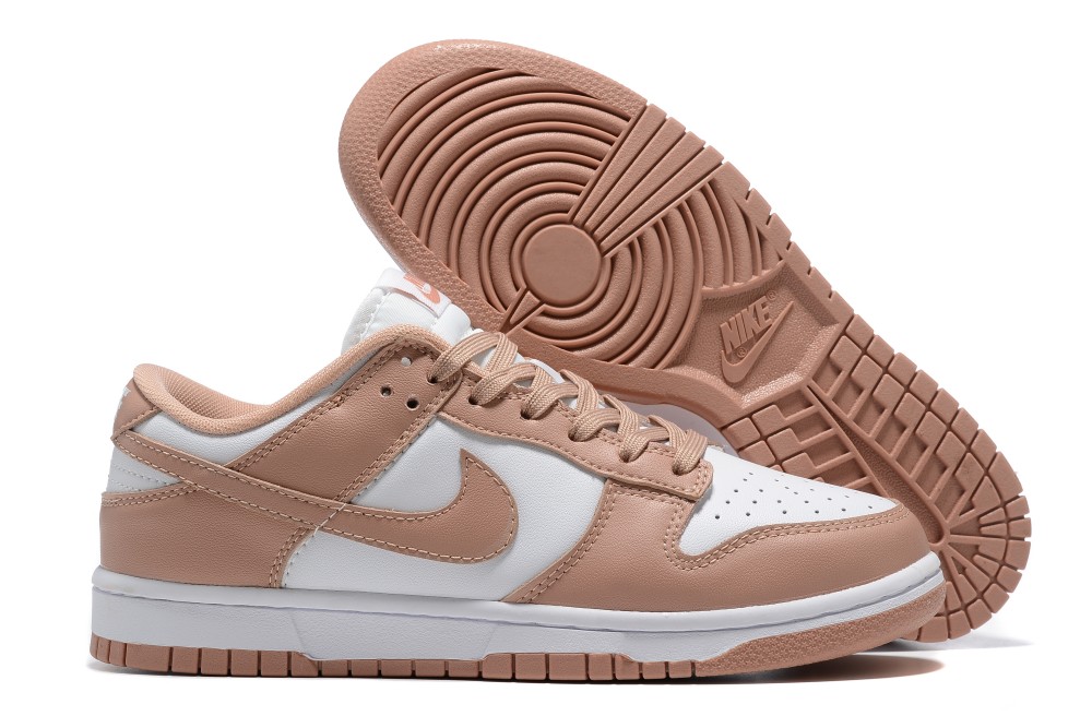 Women's Dunk Low Brown White Shoes 192